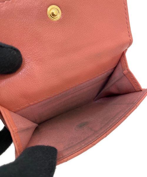 CHANEL（シャネル）CHANEL (シャネル) マトラッセスモールフラップウォレット ピンク サイズ:-の古着・服飾アイテム