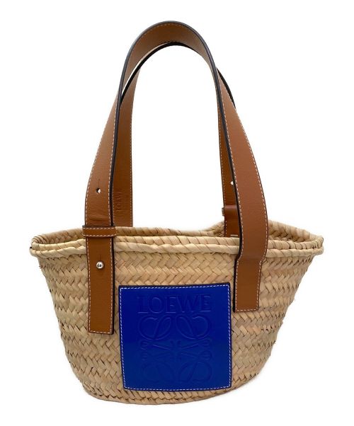 LOEWE（ロエベ）LOEWE (ロエベ) バスケットバッグ ベージュ×ブルー サイズ:Sの古着・服飾アイテム