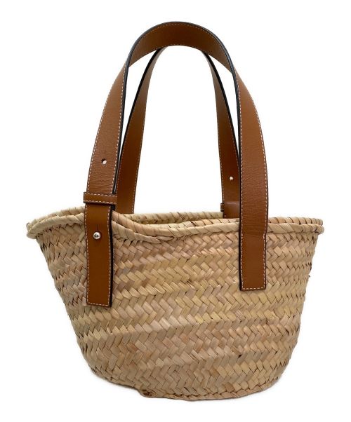 LOEWE（ロエベ）LOEWE (ロエベ) バスケットバッグ ベージュ×ブルー サイズ:Sの古着・服飾アイテム