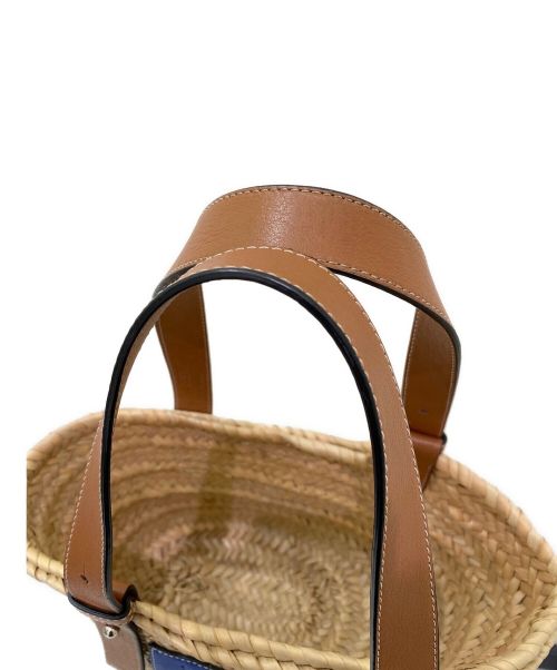 LOEWE（ロエベ）LOEWE (ロエベ) バスケットバッグ ベージュ×ブルー サイズ:Sの古着・服飾アイテム