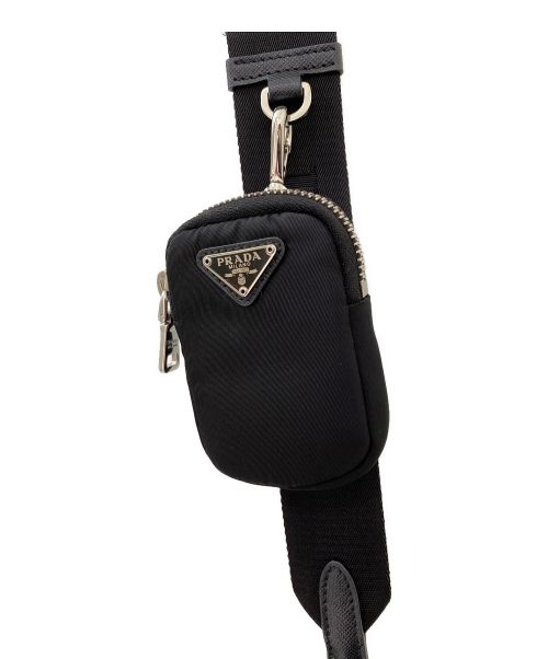 PRADA（プラダ）PRADA (プラダ) ナイロンショルダーバッグ ブラックの古着・服飾アイテム