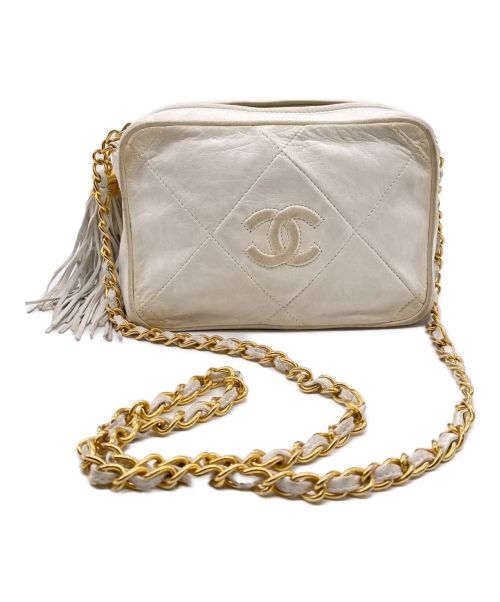 CHANEL（シャネル）CHANEL (シャネル) タッセルショルダーバッグ ホワイト サイズ:-の古着・服飾アイテム