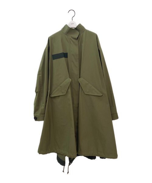 sacai（サカイ）sacai (サカイ) コットンナイロンオックスフォードコート カーキ サイズ:2の古着・服飾アイテム