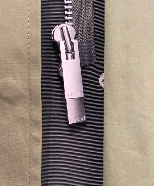 sacai（サカイ）sacai (サカイ) コットンナイロンオックスフォードコート カーキ サイズ:2の古着・服飾アイテム