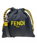 FENDIフェンディ）の古着「スリムクラッチショルダーバッグ」｜ブラック×イエロー