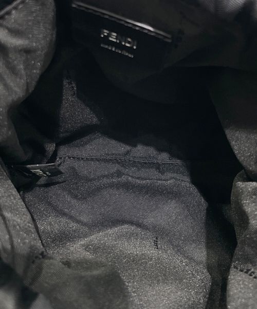 FENDI（フェンディ）FENDI (フェンディ) スリムクラッチショルダーバッグ ブラック×イエローの古着・服飾アイテム