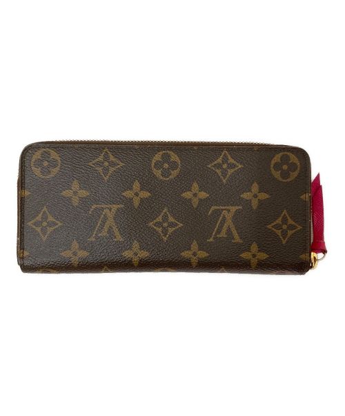 LOUIS VUITTON（ルイ ヴィトン）LOUIS VUITTON (ルイ ヴィトン) ポルトフォイユクレマンス フューシャ ブラウン×ピンクの古着・服飾アイテム
