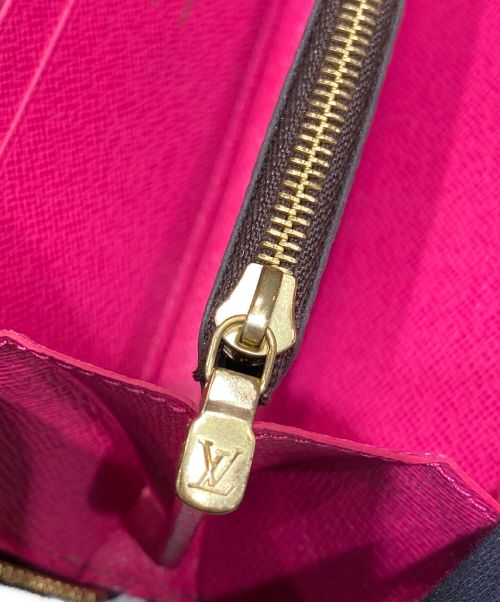LOUIS VUITTON（ルイ ヴィトン）LOUIS VUITTON (ルイ ヴィトン) ポルトフォイユクレマンス フューシャ ブラウン×ピンクの古着・服飾アイテム