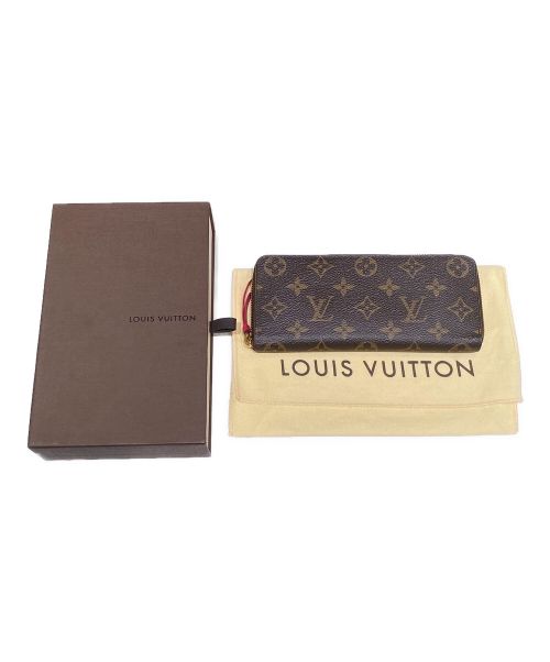 LOUIS VUITTON（ルイ ヴィトン）LOUIS VUITTON (ルイ ヴィトン) ポルトフォイユクレマンス フューシャ ブラウン×ピンクの古着・服飾アイテム