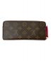 LOUIS VUITTON (ルイ ヴィトン) ポルトフォイユクレマンス フューシャ ブラウン×ピンク：35800円