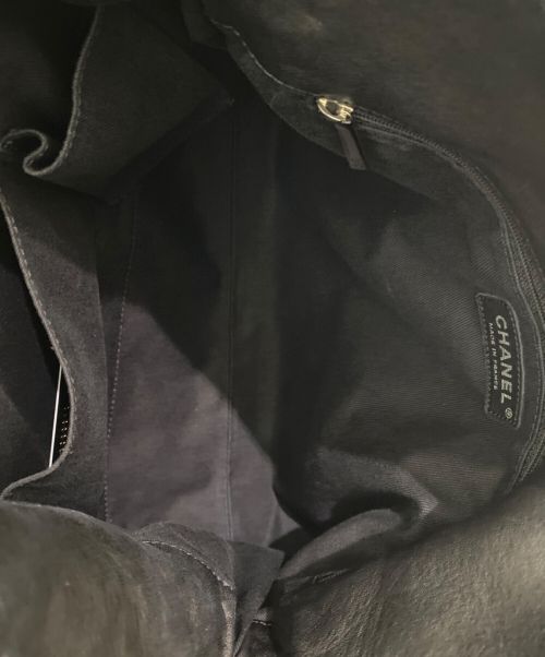 CHANEL（シャネル）CHANEL (シャネル) ココチャームチェーンギャザーショルダーバッグ ブラック×シルバー サイズ:-の古着・服飾アイテム
