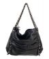 CHANEL (シャネル) ココチャームチェーンギャザーショルダーバッグ ブラック×シルバー サイズ:-：138000円