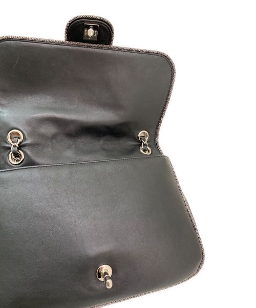 CHANEL（シャネル）CHANEL (シャネル) ダブルチェーンショルダーバッグ ブラック サイズ:-の古着・服飾アイテム