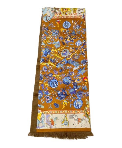 HERMES（エルメス）HERMES (エルメス) シルクアンゴラマフラー ブラウン サイズ:-の古着・服飾アイテム