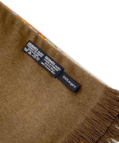 HERMES（エルメス）HERMES (エルメス) シルクアンゴラマフラー ブラウン サイズ:-の古着・服飾アイテム
