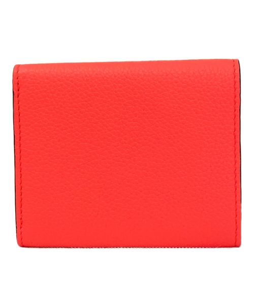 LOEWE（ロエベ）LOEWE (ロエベ) トライフォールドウォレット ショッキングピンク×レッドの古着・服飾アイテム
