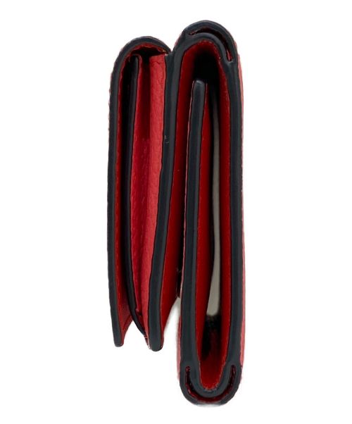 LOEWE（ロエベ）LOEWE (ロエベ) トライフォールドウォレット ショッキングピンク×レッドの古着・服飾アイテム