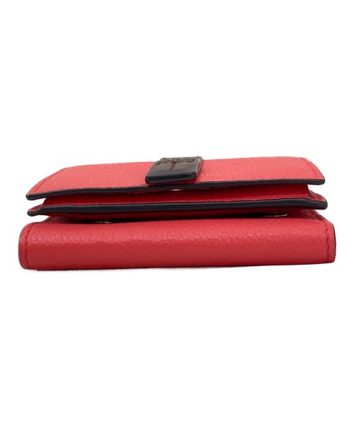 LOEWE（ロエベ）LOEWE (ロエベ) トライフォールドウォレット ショッキングピンク×レッドの古着・服飾アイテム