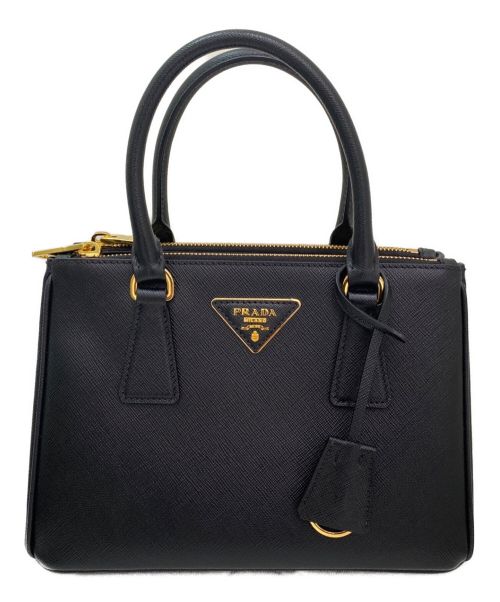 PRADA（プラダ）PRADA (プラダ) ガレリア サフィアーノレザー スモールバッグ ブラック サイズ:-の古着・服飾アイテム