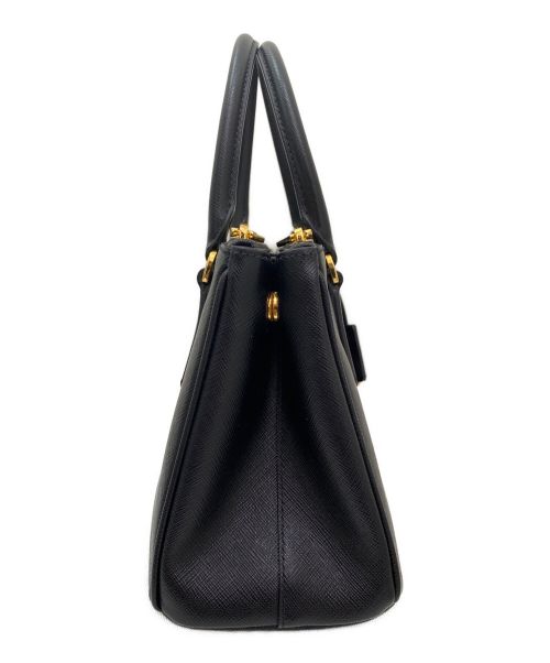PRADA（プラダ）PRADA (プラダ) ガレリア サフィアーノレザー スモールバッグ ブラック サイズ:-の古着・服飾アイテム