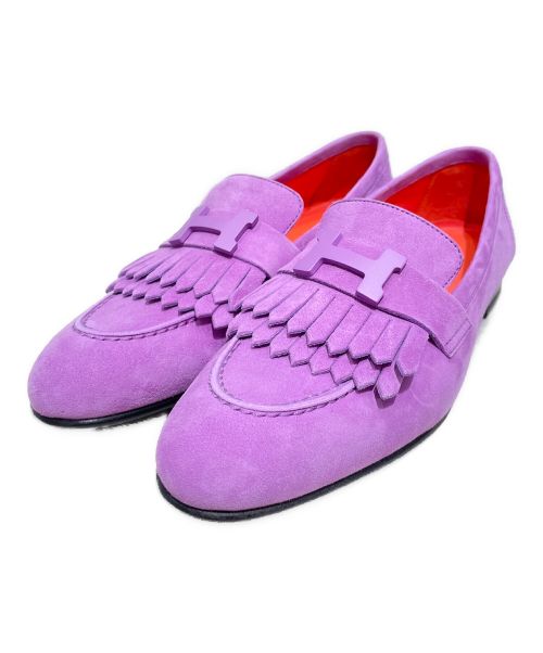 HERMES（エルメス）HERMES (エルメス) モカシン ロワイヤルパープル ロイヤルパープル サイズ:36の古着・服飾アイテム