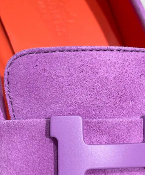 HERMES（エルメス）HERMES (エルメス) モカシン ロワイヤルパープル ロイヤルパープル サイズ:36の古着・服飾アイテム