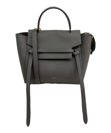 中古・古着通販】CELINE (セリーヌ) ベルトバッグ グレー サイズ