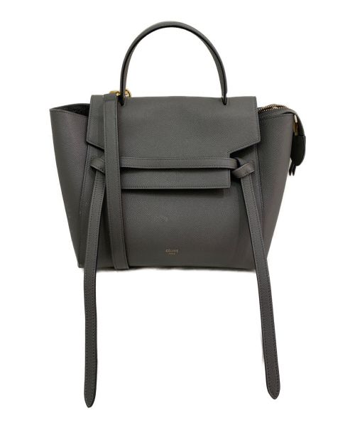 CELINE（セリーヌ）CELINE (セリーヌ) ベルトバッグ グレー サイズ:マイクロの古着・服飾アイテム