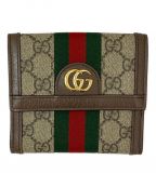 GUCCIグッチ）の古着「3つ折り財布」｜ブラウン