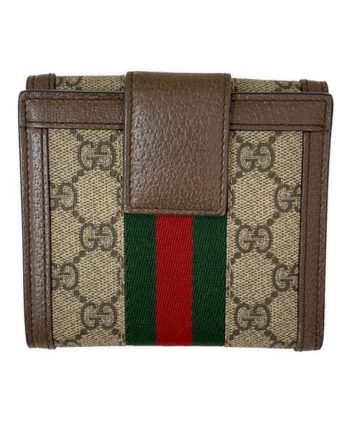 GUCCI（グッチ）GUCCI (グッチ) 3つ折り財布 ブラウン サイズ:-の古着・服飾アイテム