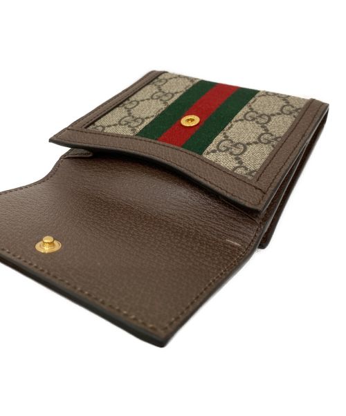 GUCCI（グッチ）GUCCI (グッチ) 3つ折り財布 ブラウン サイズ:-の古着・服飾アイテム