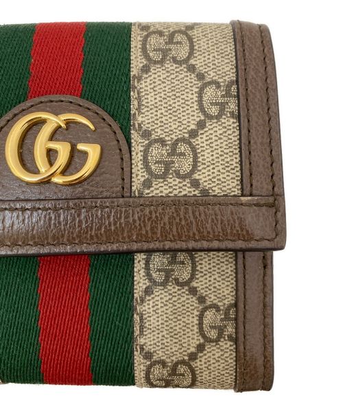 GUCCI（グッチ）GUCCI (グッチ) 3つ折り財布 ブラウン サイズ:-の古着・服飾アイテム