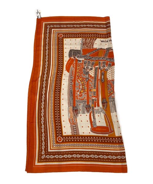 HERMES（エルメス）HERMES (エルメス) バンダナショール140 オレンジ サイズ:140 未使用品の古着・服飾アイテム