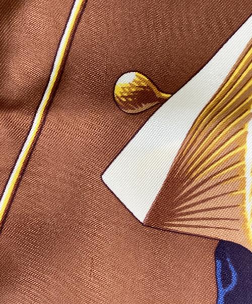 HERMES（エルメス）HERMES (エルメス) カレ90 ブラウン サイズ:90の古着・服飾アイテム