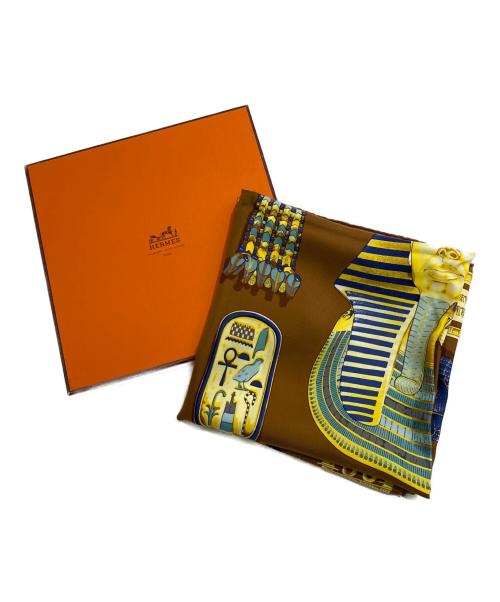 HERMES（エルメス）HERMES (エルメス) カレ90 ブラウン サイズ:90の古着・服飾アイテム