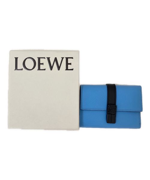 LOEWE（ロエベ）LOEWE (ロエベ) トライフォールドウォレット スカイブルー サイズ:-の古着・服飾アイテム