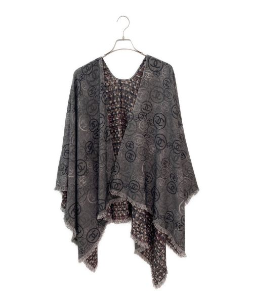 CHANEL（シャネル）CHANEL (シャネル) リバーシブルカシミヤショール グレー サイズ:-の古着・服飾アイテム