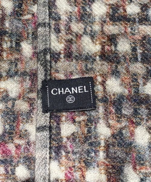 CHANEL（シャネル）CHANEL (シャネル) リバーシブルカシミヤショール グレー サイズ:-の古着・服飾アイテム