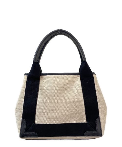BALENCIAGA（バレンシアガ）BALENCIAGA (バレンシアガ) NAVY CABAS XS アイボリー×ブラックの古着・服飾アイテム
