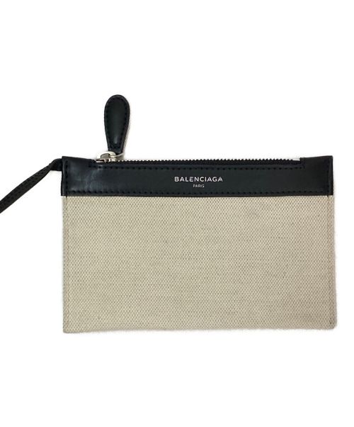BALENCIAGA（バレンシアガ）BALENCIAGA (バレンシアガ) NAVY CABAS XS アイボリー×ブラックの古着・服飾アイテム