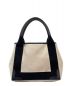 BALENCIAGA (バレンシアガ) NAVY CABAS XS アイボリー×ブラック：49800円