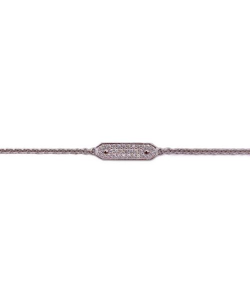 TIFFANY & Co.（ティファニー）TIFFANY & Co. (ティファニー) タグチェーンパヴェダイヤブレスレットの古着・服飾アイテム