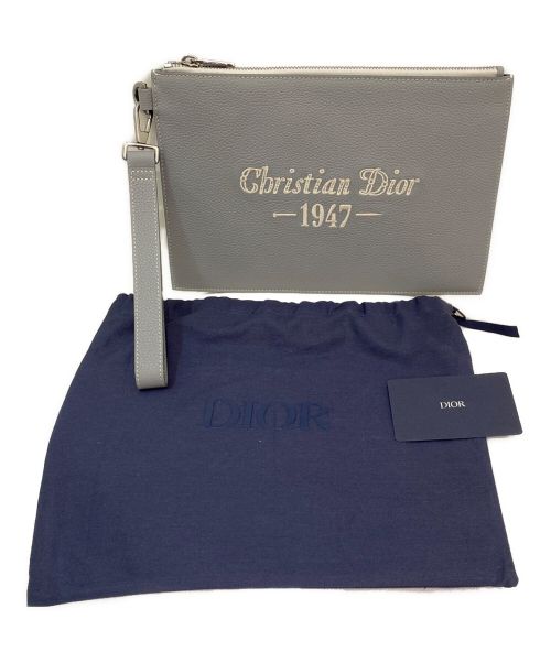 Christian Dior（クリスチャン ディオール）Christian Dior (クリスチャン ディオール) A5クラッチバッグ ライトグレーの古着・服飾アイテム