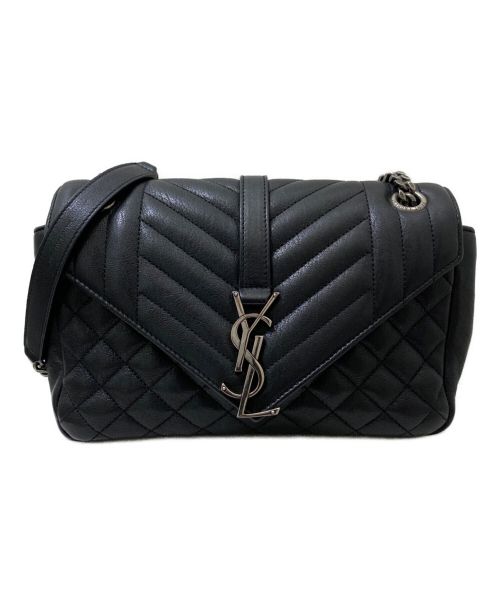 Saint Laurent Paris（サンローランパリ）Saint Laurent Paris (サンローランパリ) スモールサッチェルチェーンショルダーバッグ ブラックの古着・服飾アイテム