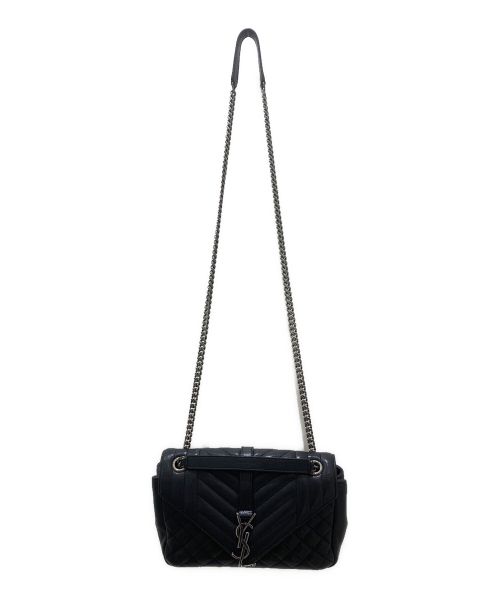 Saint Laurent Paris（サンローランパリ）Saint Laurent Paris (サンローランパリ) スモールサッチェルチェーンショルダーバッグ ブラックの古着・服飾アイテム