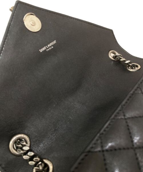 Saint Laurent Paris（サンローランパリ）Saint Laurent Paris (サンローランパリ) スモールサッチェルチェーンショルダーバッグ ブラックの古着・服飾アイテム