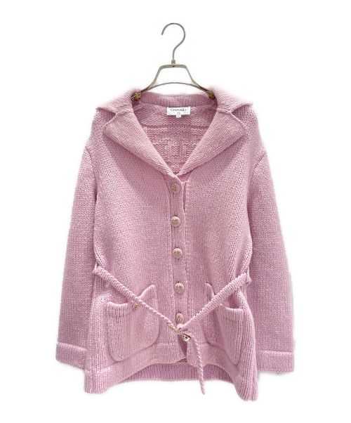 CHANEL（シャネル）CHANEL (シャネル) ニットジャケット ピンク サイズ:34の古着・服飾アイテム