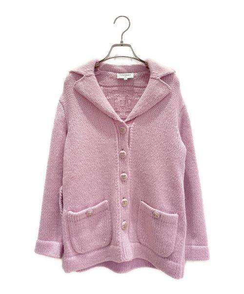 CHANEL（シャネル）CHANEL (シャネル) ニットジャケット ピンク サイズ:34の古着・服飾アイテム