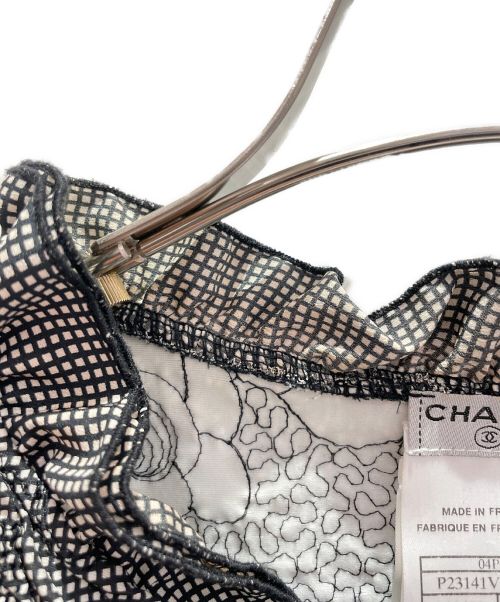 CHANEL（シャネル）CHANEL (シャネル) デザインジャケット ブラック×ホワイト サイズ:40の古着・服飾アイテム