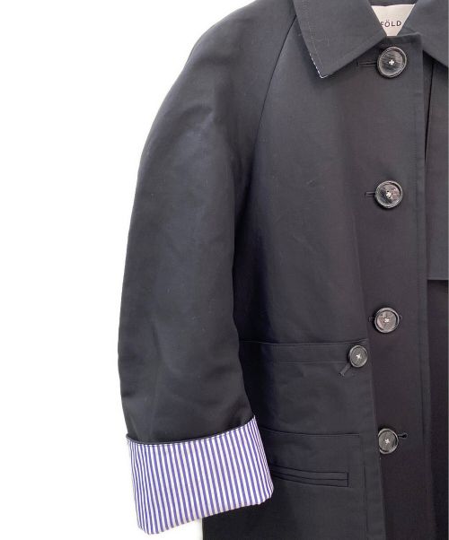 ENFOLD（エンフォルド）ENFOLD (エンフォルド) COTTON DOUBLE ステンカラートレンチコート ダークネイビー サイズ:36の古着・服飾アイテム